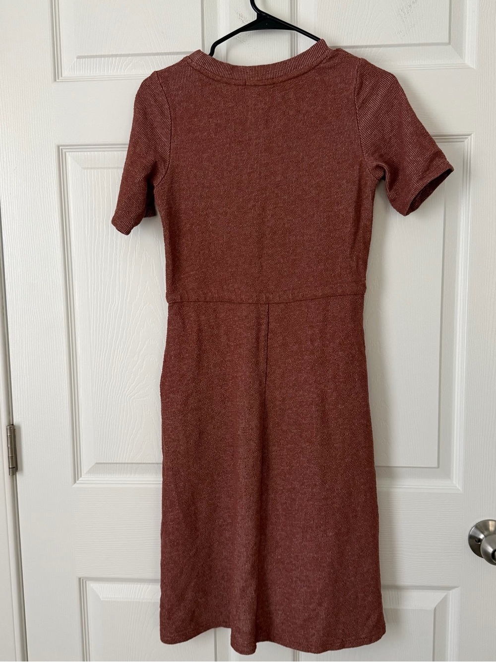 Roolee Rust Midi Dress with Drawstring - Picture 6 of 7